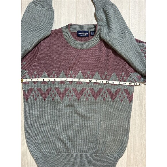 Wrangler Womens SZ S pullover Sweater argyle Casual Winter Fall Cozy wool blend - Picture 6 of 7